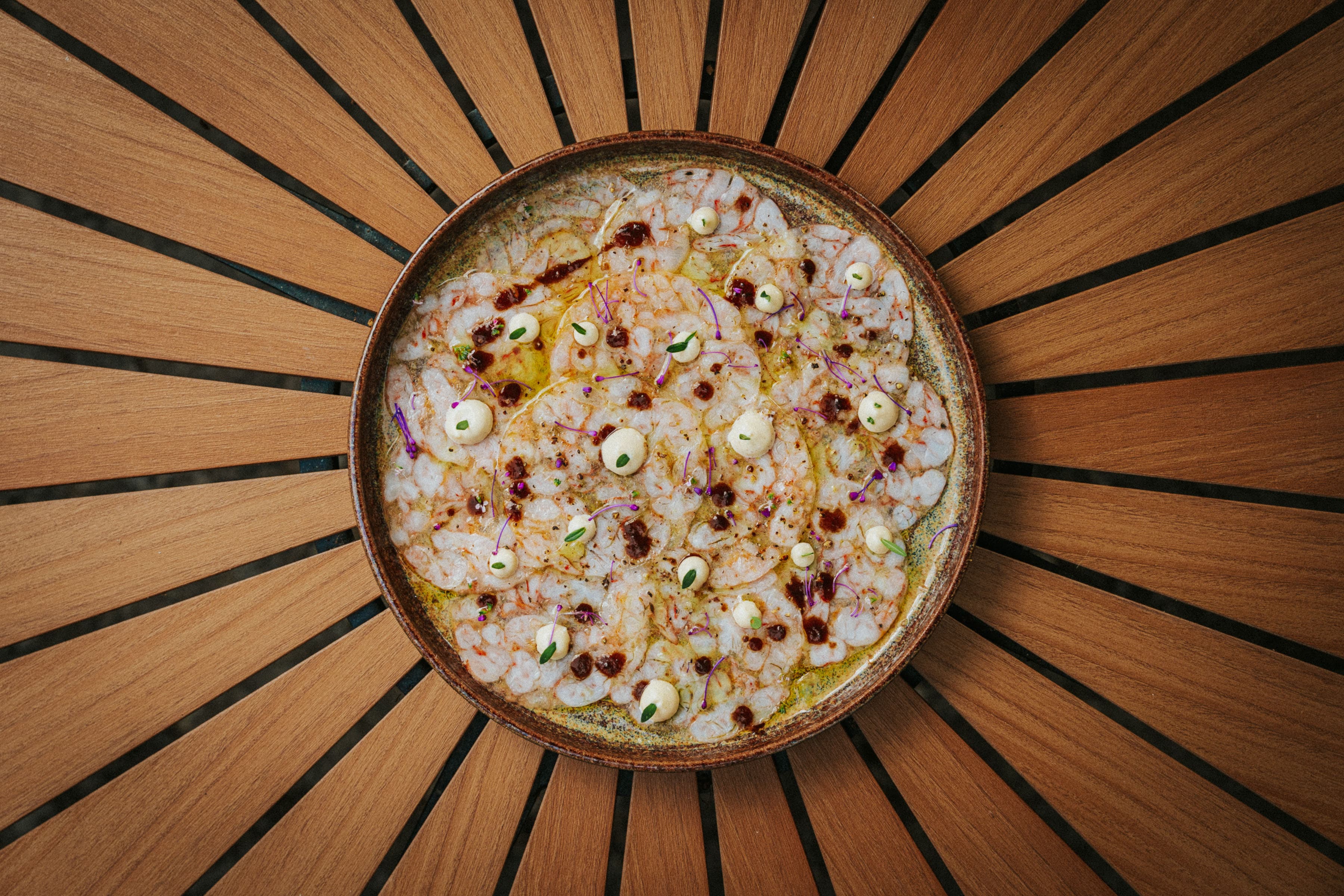 Shrimp carpaccio