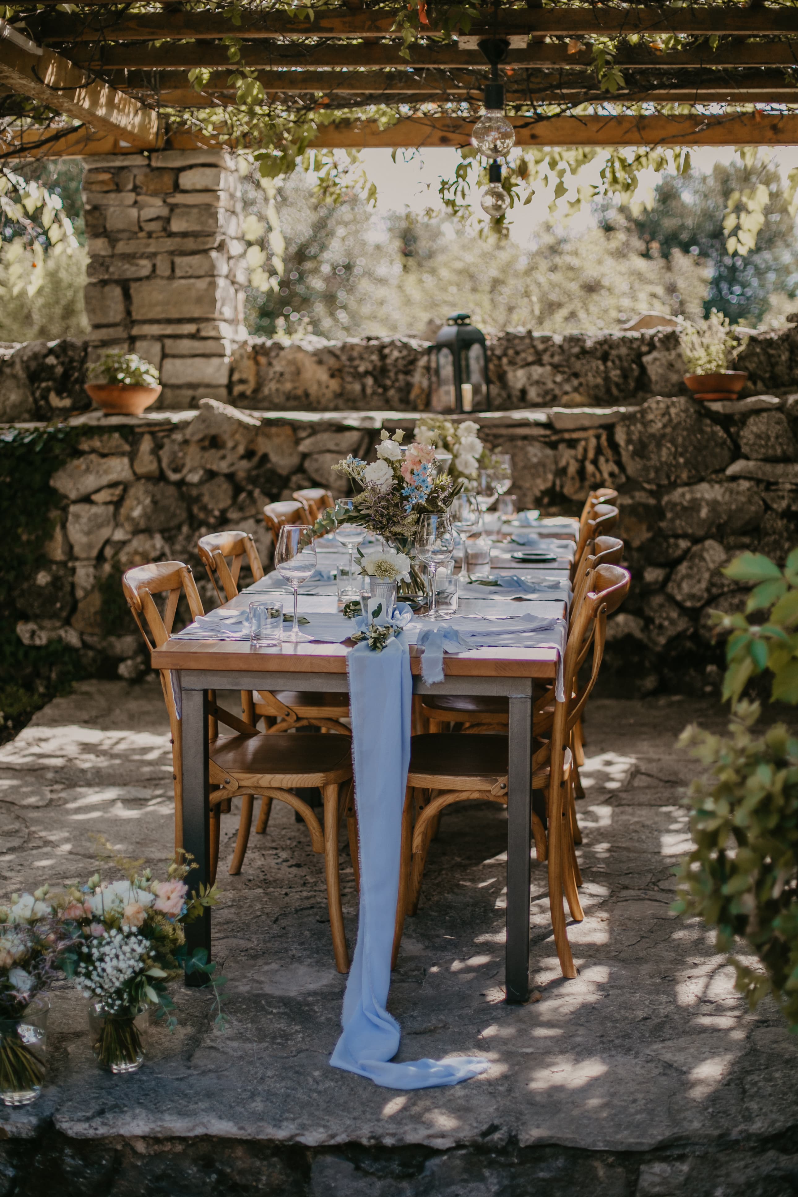 Wedding dinner setup — Konoba Maha terrace
